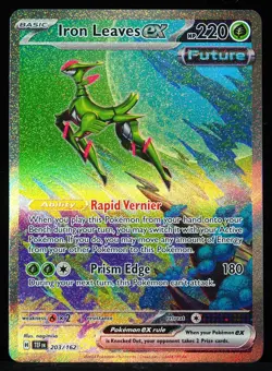 Iron Leaves ex #203/162 NM/M Pokemon Card - Image 1