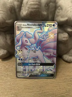 Pokemon Alolan Ninetales GX TCG Full Art Holo Card SV53/SV94 NM Condition - Image 1