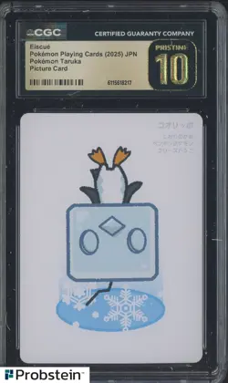 2025 Pokemon Playing Cards JPN Picture Card Taruka Eiscue CGC 10 PRISTINE - Image 1