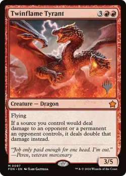 [1x] Twinflame Tyrant - Promo Pack Near Mint, English Foundations Promos MTG Mag - Image 1