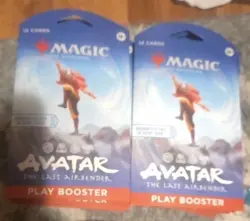 2X Magic The Gathering: Avatar The Last Airbender - Sleeved Booster 2 Pack LOT - Image 1