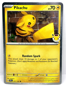 2026 Pokemon Pikachu Stamped Pokemon Day 30th Anniversary Promo Card 051/162 - Image 1