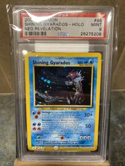 Pokemon Shining Gyarados Double Holo Neo Revelation 65/64 PSA 9 - Image 1