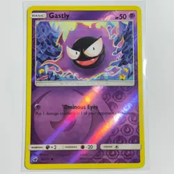 Gastly 36/111 Common Reverse Holo Card SM - Crimson Invasion Pokemon TCG LP - Image 1