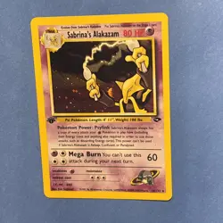 Pokemon TCG— Sabrina's Alakazam 16/132 Gym Challenge 1st Edition Holo {2000} NM - Image 1
