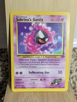 Sabrina's Gastly - 97/132 - Unlimited Gym Challenge - Pokemon Card - Pack Fresh - Image 1