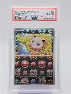 JIGGLYPUFF 2023 POKEMON JPN 151 MASTER BALL REVERSE HOLO 039/165 PSA 10 Q0004 - Image 1