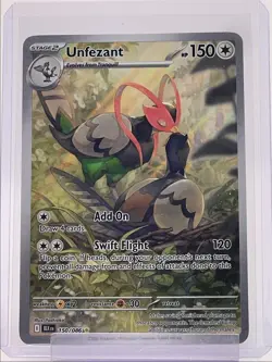 UNFEZANT 2025 POKEMON BLACK BOLT ILLUSTRATION RARE 150/086 Q4339 - Image 1