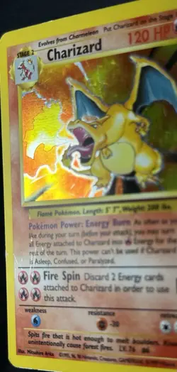 Charizard 4/102 Base Set Unlimited Holo Rare HP Pokemon WOTC Vintage 1999 - Image 4