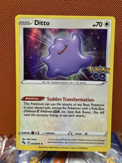 Ditto Pokemon Go 053/078 Holo NM 1806 - Image 1