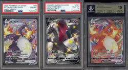 Lot of (3) Pokemon Chinese SWSH #308-07 & 4#4 Charizard V & VMAX PSA 10+BGS 10 - Image 1