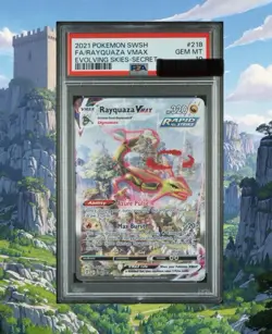 Pokemon Rayquaza VMAX Evolving Skies Secret Rare Full Alt Art #218 PSA 10 - Image 3