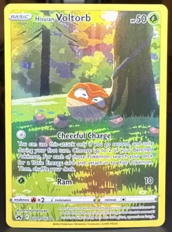 Pokemon TCG Hisuian Voltorb GG01/GG70 Crown Zenith: Galarian Gallery Full Art - Image 1