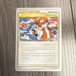 Pokemon Fisherman Trainer 92/123 World Championship Decks 2010 Autographed - Image 1