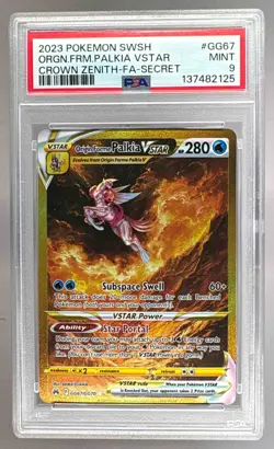 2125 Origin Forme Palkia VSTAR 2023 Pokemon Sword Shield Crown Zenith GG67 PSA 9 - Image 1