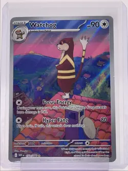 WATCHOG 2025 POKEMON WHITE FLARE ILLUSTRATION RARE 153/086 Q4339 - Image 1