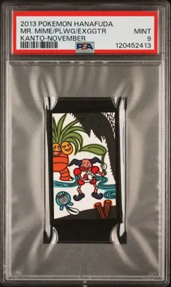 2013 POKEMON HANAFUDA KANTO NOVEMBER EXEGGUTOR/MR. MIME/POLIWAG PSA 9 - Image 1