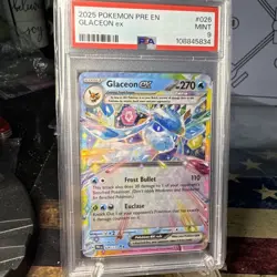 2025 POKEMON PRE EN-PRISMATIC EVOLUTIONS GLACEON EX 026/131 PSA 9 - Image 1