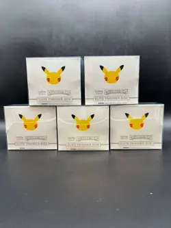 #1 Lot of (5) Pokemon TCG Celebrations Elite Trainer Box Sealed - Image 1