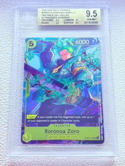 One Piece Roronoa Zoro BGS 9.5 One Piece Day Dallas 2025 OP07-113 Promotion Foil - Image 1