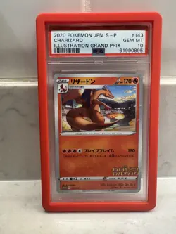 PSA 10 Charizard 143/S-P Illustration Grand Prix Promo Japanese Pokemon Card UK - Image 1