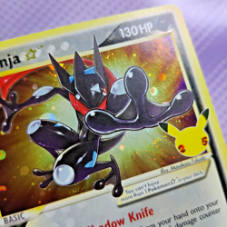 Pokemon Greninja Gold Star SWSH144 SWIRL Black Star Promo Card Celebrations 25th - Image 3