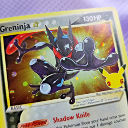 Pokemon Greninja Gold Star SWSH144 SWIRL Black Star Promo Card Celebrations 25th - Image 4