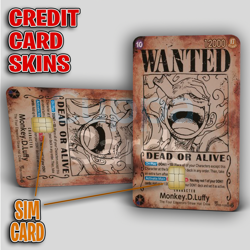 Monkey D Luffy: One Piece Most Wanted | Credit Card Skin/Sticker | 2 Pack - Image 1