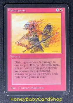 MTG Limited Edition Alpha 1993 Disintegrate LP Card LEA Common Old School 93/94 - Image 2