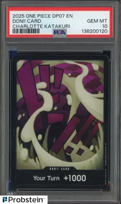 2025 One Piece DP07 EN Charlotte Katakuri DON!! Card PSA 10 GEM MINT - Image 1
