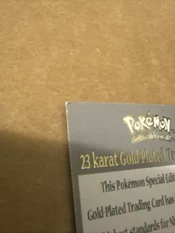 POKEMON PIKACHU CERTIFICATE OF AUTHENTICITY FOR BURGER KING 23K GOLD CARD - Image 1
