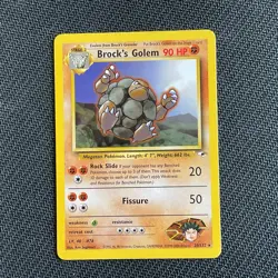 Brock's Golem NM LP Non Holo Gym Heroes 20 Pokemon Card 20/132 Regular Near Mint - Image 2