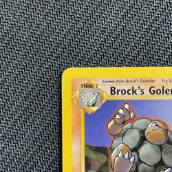Brock's Golem NM LP Non Holo Gym Heroes 20 Pokemon Card 20/132 Regular Near Mint - Image 3