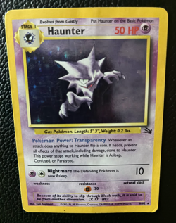 Pokemon TCG Haunter 6/62 Rare Fossil Set Original Card 1999 - Image 1