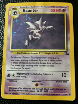 Pokemon TCG Haunter 6/62 Rare Fossil Set Original Card 1999 - Image 2