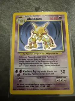 Pokemon Alakazam Holo Rare Unlimited Card Base Set 1/102 Great Condition🔥🔥🔥🔥 - Image 1