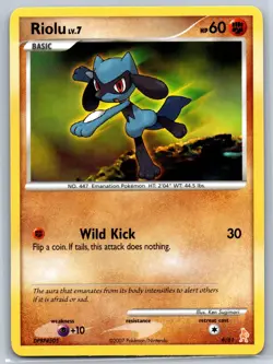 Riolu - DP Trainer Kit Lucario 6/61 Vintage Pokemon TCG Card NM - Image 1