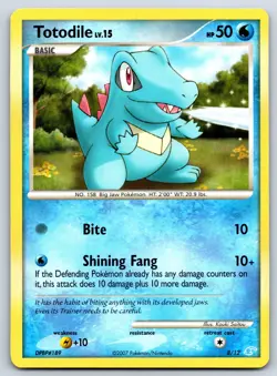 Totodile - DP Trainer Kit Manaphy 8/12 Kouki Saitou Vintage Pokemon TCG Card LP - Image 1
