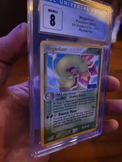 2005 Pokemon EX Unseen Forces Meganium Reverse Holo 9/115 CGC 8 STAMPED Card - Image 4