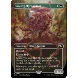 SOWING MYCOSPAWN (BORDERLESS) X4 Modern Horizons 3 Magic MTG MINT CARD - Image 1