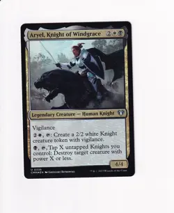 2023 MTG MAGIC COMMANDER MASTERS FOIL ARYEL, KNIGHT OF WINDGRACE - Image 1