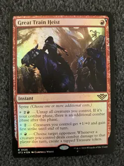 Magic The Gathering MTG - Great Train Heist Foil - Outlaws of Thunder Junction - Image 1