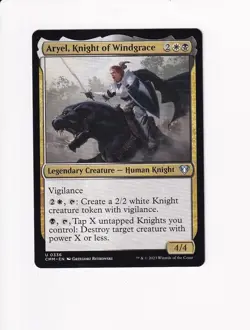 2023 MTG MAGIC THE GATHERING COMMANDER MASTERS ARYEL, KNIGHT OF WINDGRACE - Image 1