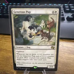 1x Generous Pup, Foundations Jumpstart, Magic MTG NM - Image 1
