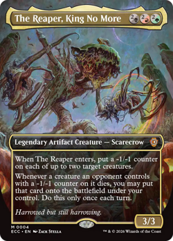 The Reaper, King No More (Borderless) Lorwyn Eclipsed Commander - Near Mint Foil - Image 1