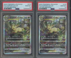 Lot of (2) Pokemon TCG Japanese Vstar Universe #210 FA/Leafeon VSTAR PSA 10 - Image 1