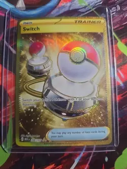 Pokemon 151 Switch Trainer Gold Hyper Rare 206/165 - Image 1