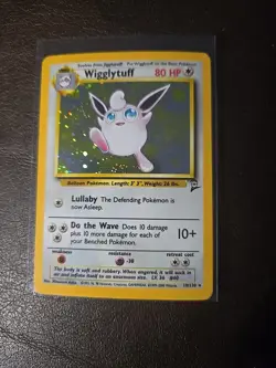 Wigglytuff 19/130 Holo Rare Pokemon Base Set II PSA 8 - Image 1