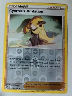 Cynthia’s Ambition 138/172 Brilliant Stars Pokemon Reverse Holo Foil Nice! - Image 1