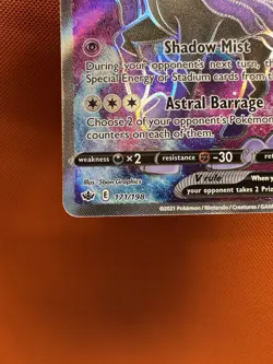 Pokemon TCG Shadow Rider Calyrex V Full Art- Chilling Reign 171 NM 1209 - Image 4